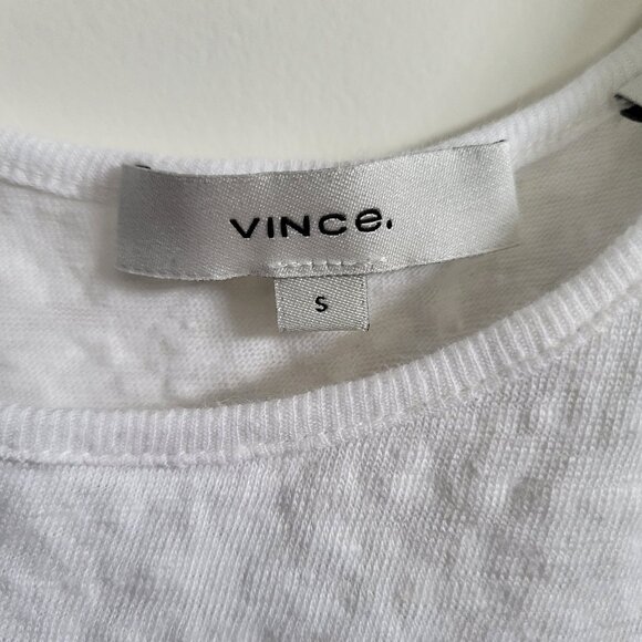 Vince Black and White Striped Crop Tank - Picture 7 of 9